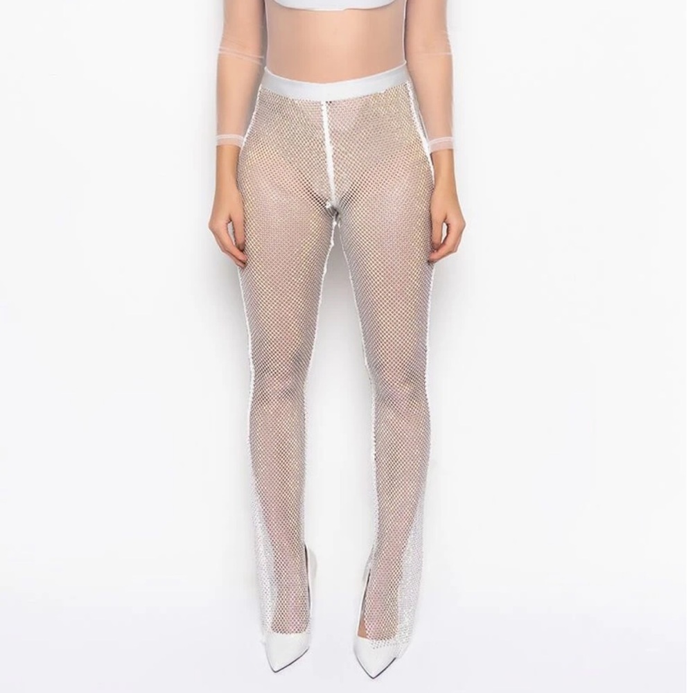 SHOP AKIRA MESH RHINESTONE PANTS
